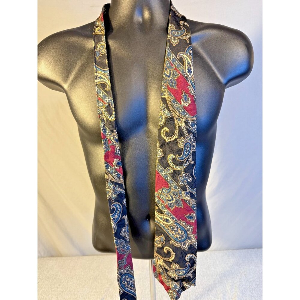 Countess Mara Vintage Silk Men’s Preppy Neck Tie Paisley Pattern Fancy Office
